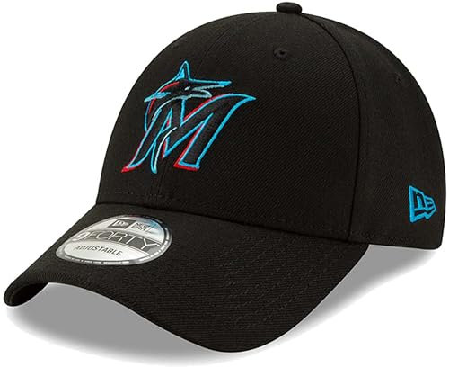 New Era MLB The League Youth 9FORTY Team-Farbe, Primär-Logo, verstellbare Mütze, Einheitsgröße, Miami Marlins, Einheitsgr��e