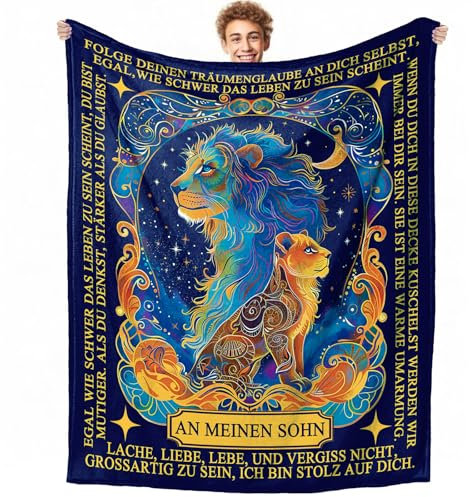 18. Geburtstag Junge, Geschenk für Sohn von Mama, Geschenk zum 18. Geburtstag Sohn, Die Wolldecke für Meinen Sohn, Geschenk Junge 8/9/10 Jahre, Geschenk für Sohn