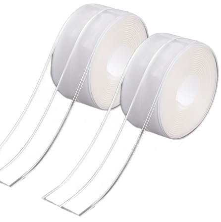 Yuexitech 2 Rouleaux Joint Salle De Bain Transparent, Ruban Joint Baignoire, Joint Plan De Travail Cuisine, Joint Adhesif Anti-moisissure Pour Salle De Bain Toilettes Cuisine évier, 38mmx3.2m