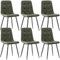 LEWE Esszimmerstühle 6er Set,Technologietuch Gepolsterter Stuhl mit Hohe Rückenlehne, Metallfuß, Küchenstühle, Esstisch Stühle für Esszimmer,Küche & Wohnzimmer