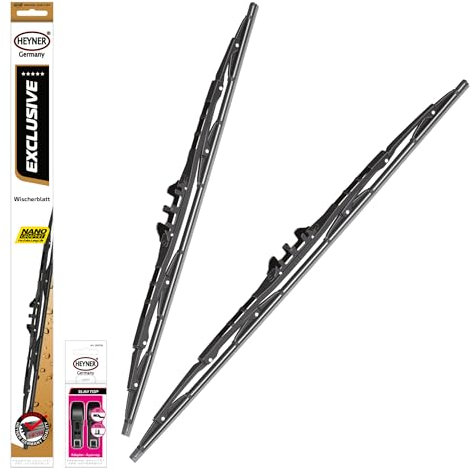 HEYNER® Scheibenwischer Set passend für BMW 7 F01, F02, F03, F04 (11.2008-12.2015) EXCLUSIVE Gelenkwischer, klassisch, traditionel