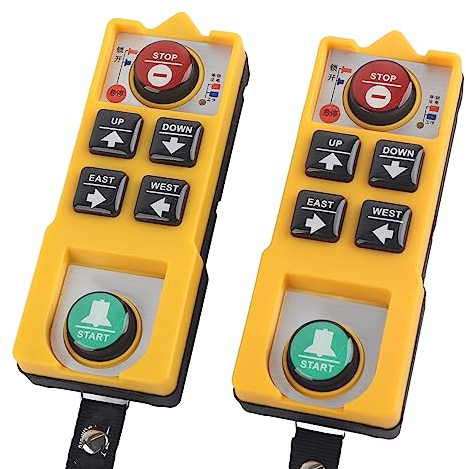 Windensteuerung, Kippanhänger-Fernbedienung, 3-Fach Wasserdicht, ABS-Gehäuse, 2 Schlüsselschalter für Brücken, Kettenkräne und Betonpumpenwagen (AC 380V)
