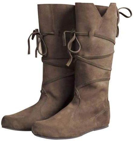 Stivali Texani Donna con Tacco Bassi Invernali Texani Scarponcini Tacco Medio Stivali Camperos Donna Scarponcino a Metà Polpaccio Stivali Western da Donna Stivaletto a Punta da Cowboy Cowgirl Boots