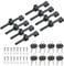 PATIKIL Sliding Glass Cabinet Lock, 8Pcs Keyed Alike Showcase Lock Chrome Finish Ratchet Lock No Drill Glass Door Lock for 5-10mm Glass Door, Black