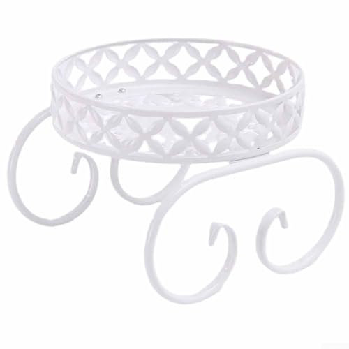 Scaffale in ferro battuto per fiori e piante, un'aggiunta affascinante alla tua casa (bianco)