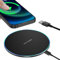 NEUTYPECHIC Wireless Charger, 15W für Magsafe Ladegerät, Kabelloses Ladepad mit Atmendem Licht, Induktive Ladestation Schwarz, Qi Ladestation Kompatibel mit iPhone/Airpods