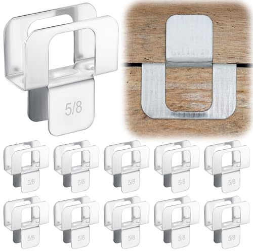 Hicarer 100 Pcs Plywood H Clips for Roofing 5/8 Inch Panel Plywood Sheathing Clip, Steel Box Clamps Panel Edge Sheathing Clamps Quick Installation Hot Dipped Galvanized for Extended Life