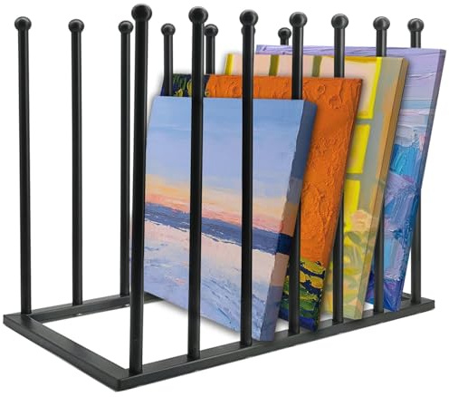 DBYANAN Kunst-Aufbewahrungsregal, Kunst-Trockenregal, Kunst-Leinwand-Organizer, Farb-Display-Rack, Metall-Staffelei, Präsentationsständer für Leinwandplatten, Platten, Drucke, Rahmen, Kunstwerke