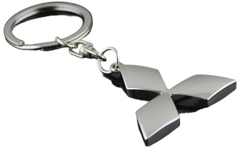 JRZCXGZX Universal Auto Schlüsselbund Leder Schlüsselanhänger für Mitsubishi Colt Ⅶ 2023-2024 2025 Auto Schlüsselanhänger Ersetzen Zubehör für Männer Frauen,Silver Style-A