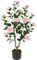 COSTWAY 90 cm Kunstbaum mit Blüten, Künstlicher Kamelienbaum, Kunstpflanze im Topf, Kamelienpflanze mit 16 Blüten und 116 Blättern, Kunstblume für Zuhause Büro, Zimmerpflanze Dekopflanze (Rosa)