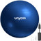 unycos - Gymnastikball 55 cm Sitzball Trainingsball für Yoga, Fitness, Medizinball, Balance Ball, Core Training Strength, Pilates-Ball | Inkl. Pumpe, BPA-Frei, Anti-Burst (Dunkelblau mit Logo)