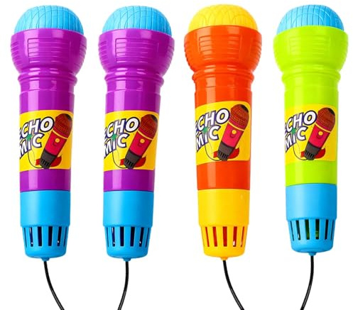 4 Pcs Echo Microphones, Echo Microphones Karaoke Machine Toys, Battery Free Singing Toy Prop, Microphone for Singing Speech and Communication Used by Individuals Aged 15 and Above