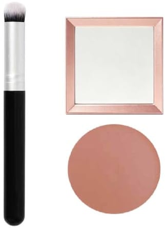 Correttore CC per il contorno occhi in argilla colorata,Correttore Occhiaie Con Pennello,crema illuminante e correttiva,idratante Fondotinta Waterproof E Leggero A Lunga Tenuta (Arancione)