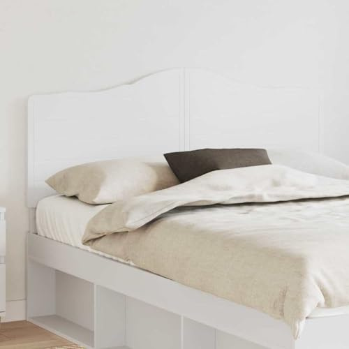 QJBSAVVA Modernes Bettkopfteil Weiß Holzwerkstoff 143 x 3 x 100 cm Breite Rückenlehne für Doppelbett Langlebig & Easy zu Montieren für Schlafzimmer