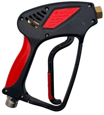 M&M Smartek Hochdruckpistole 350 bar M22 AG auf 1/4 Zoll IG | Drehbare Profi-Pistole bis 150 °C für HD/HDS Systeme, Industrie, Werkstatt und Fahrzeugreinigung