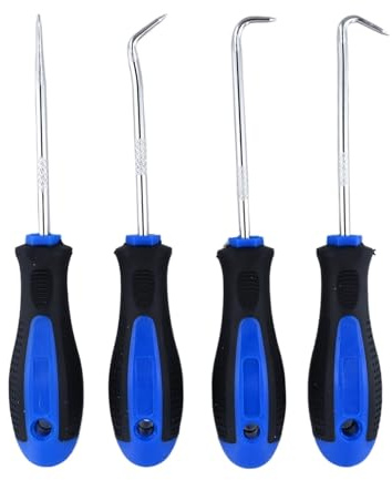 WheatThrive 4-teiliges Auto-Pick- und Haken-Werkzeug-Set, gehärteter Stahl, O-Ring, Öldichtungsentferner für Ingenieure und Techniker, 150 mm