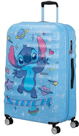 American Tourister Wavebreaker Disney - Stitch Hartschalenkoffer Mittelgroß (67 cm), Reisekoffer, TSA Schloss, 4 Rollen, 64 L, 3.6 kg - Stitch Universe