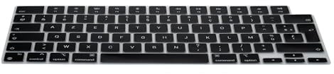 kwmobile Protection pour Clavier Compatible avec Apple MacBook Pro 14 M5 2026 A3426 - Protection Clavier Ordinateur AZERTY (FR) en Silicone - Noir