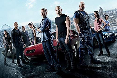 Puzzle für Erwachsene, 1000 Teile, Lernspiel, Herausforderungsspielzeug, Fast and Furious-Filmcharakter-Poster, Heimdekoration, 38 x 52 cm