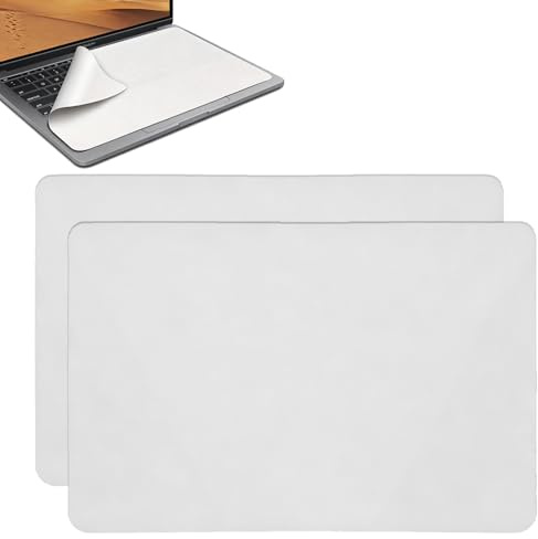 2 Protector de pantalla y teclado para MacBook Pro 15-16 pulgadas, paño de protección de microfibra 34 x 22,5 cm para pantalla y teclado de ordenador portátil, para MacBook Pro, Dell XPS, HP Envy