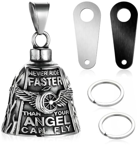 Campanella Moto, Guardian Bell, Guardian Bell Moto in Lega di Zinco, Campana Portafortuna con Portachiavi, Auto Elettriche, Biciclette