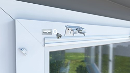 ps QUICKFIX Klebemontage für Jalousien am Kunststoff- oder Aluminiumfenster - Montage ohne zu Bohren - Jalousien mit Klebeleisten nach Maß - Hier bis 150 cm Breite