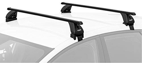 Summit SUP-20102S Premium Multi Fit Lockable Roof Bars, Black Steel, Set of 2