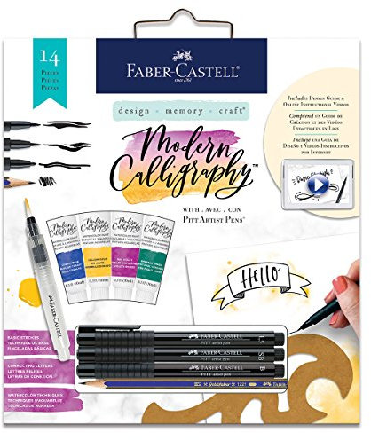 Faber-Castell Kit de calligraphie moderne pour adultes avec stylos Pitt Artist