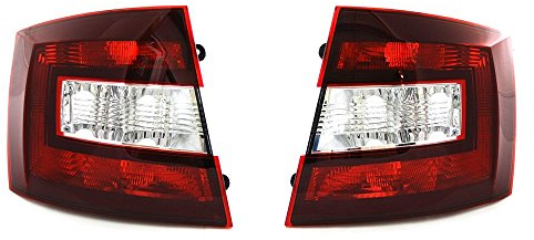 Original Skoda Rapid Monte Carlo Rückleuchten Kirschrot abgedunkelt Schlussleuchten Rücklichter schwarz