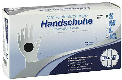 Param HANDSCHUHE Einmal Nitril S schwarz 100 St