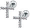 ZeSen Jewelry 16g Funkelnde Zirkonia Edelstahl-Bolzen-OhrRingee Tragus Helix Conch Knorpel-Ohr-Piercing (2) Kreuz