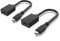 GANA Micro HDMI Adapterkabel [2 Pack],Micro HDMI auf HDMI Verlängerungskabel Vergoldete kompatibel mit 4K,3D,Full,20cm für Gopro,Tablet