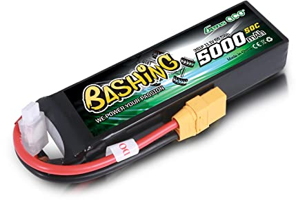 Gens Ace 3S LiPo Akku 11.1V 5000mAh 50C mit XT90 Stecker Bashing Batterie für 1/8,1/10 RC Auto RC Flugzeug, RC Hubschrauber, RC Hobby