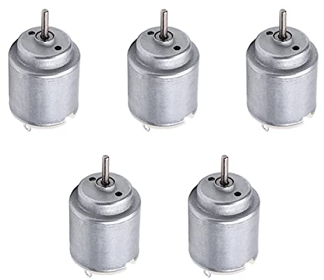 Fielect 5x DC Moteur 1.5-6V 5000-20000RPM Micro Moteur Mini Moteur Electrique Tige Ronde pour RC Bateau DIY Avion Jouet Modèle DIY Hobby