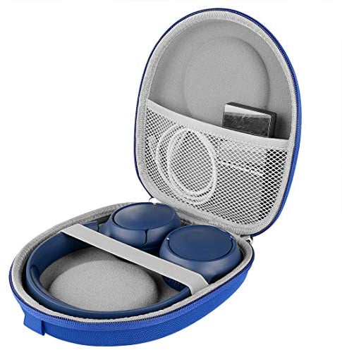 LinkIdea Custodia Rigida per Cuffie per JBL Tune 500BT, JBL T500bt, JBL T600BTNC, JBL Live 400BT, JBL T450BT, JBL E45BT, Borsa da Viaggio Rigida con Spazio per Cavo, Parti… (Blu)