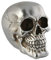 MIK funshopping Spardose Sparbüchse Im Totenkopf-Design (Metallischer Schädel Silber matt)