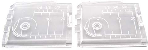 CKPSMS Marke: 2 Stück #830302002 Gleitplatten-Spulenabdeckung, kompatibel mit / Ersatz für Nähmaschinen der Marke Elna, Necchi, Husqvarna Viking