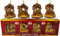 Holy Land Olivenholz hängende Weihnachtskrippe Ornamente, Box mit 4 Stück Grotto Krippe Ornamente mit goldener Schnur zum Aufhängen, 4 Christbaumschmuck aus Bethlehem verpackt in Geschenkbox