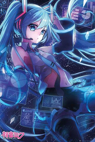 Hatsune Miku - Screen - Poster Plakat Druck - Größe 61x91,5 cm