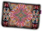 Bertoni Kosmetiktasche Damen Schminktasche aus Filz mit Reißverschluss Elegant Flach Kulturbeutel Federmappe Taschenorganizer (Polka)