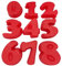 Goldbaking Pack of 9 Medium Silicone Number Cake Moulds 6 Clear