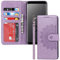 ELTEKER Handyhülle für Samsung Galaxy S9 Hülle, Klapphülle Lederhülle mit Kartenfäch Handytasche Schutzhülle für Samsung Galaxy S9, Violett