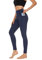 AMYTIS Damen Sport Leggings Yogahose High Waist mit Taschen Fitness Stretch Blickdicht Lang Gym Handytasche, Blue#1, XXL