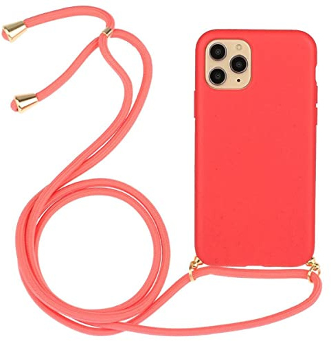 CoverKingz Handykette kompatibel mit iPhone 14 Pro Max - Handyhülle Case Handyschutzhülle Silikonhülle Cover - Handy Hülle zum Umhängen Rot