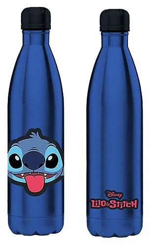 HÔMADICT BOUTEILLE ISOTHERME DISNEY - Gourde Inox Réutilisable Stitch face - Maintien chaud et froid 12h - Pour sport, voyage, quotidien, 500ml - BPA Free - Licence Officielle