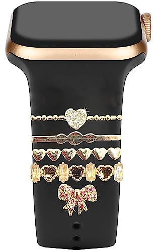 YeahBoom Watch Armband Charms,Charms für Uhrenarmband,Dekorative-Rings-Loops Kompatibel mit Silikon,für Smartwatch Uhrenarmband Schmuck Uhrband Charms