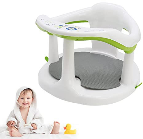 astound Asiento de baño para bebé, silla de ducha antideslizante para bebés, silla de baño con respaldo y ventosas, sillas de ducha estables y antideslizantes para recién nacidos y bebés
