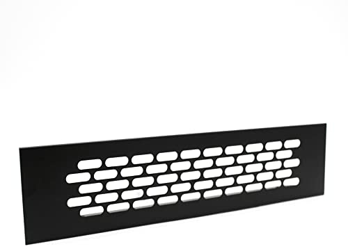 DOJA Barcelona | Rejilla Ventilacion Negro | 480X80 | NEGRO | PACK 1 | Rejilla Ventilacion Horno, Chimenea, Cocina, Baño | Rejilla de Ventilacion Antihumedad | Muebles, Fregaderos, Electodomesticos