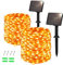 Dalugo [2 Pack] Orange Solar Fairy Lights, 12M/40Ft 120 LED Orange Halloween String Lights Copper Wire Waterproof Solar Powered Fairy Lights for Halloween, Autumn Decorations