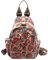 DEEVORCA Moda Zaino Da Donna Vintage Borse A Tracolla Quotidiano Casuale Antifurto Zainetto Shopping Viaggi Lavoro Scuola Borsa A Spalla Nylon Medio Multitasche Stampato Zaini Rosso D